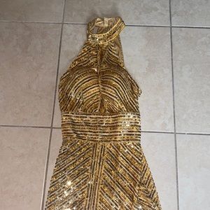 Gold dress! Beautiful sparkly dress used for opening number pageant.